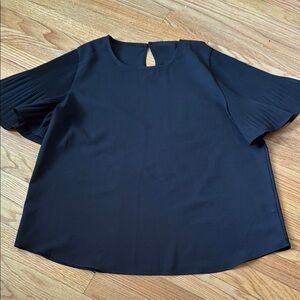 Black Short Sleeve Blouse XL